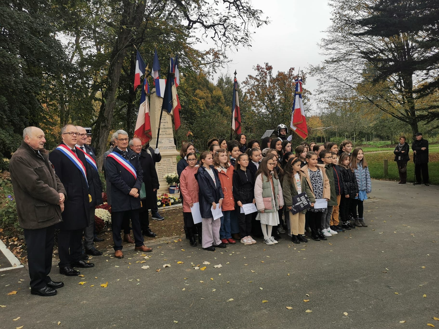 Cérémonie de commémoration du 11 novembre 1918, Le Plessis-Grammoire.